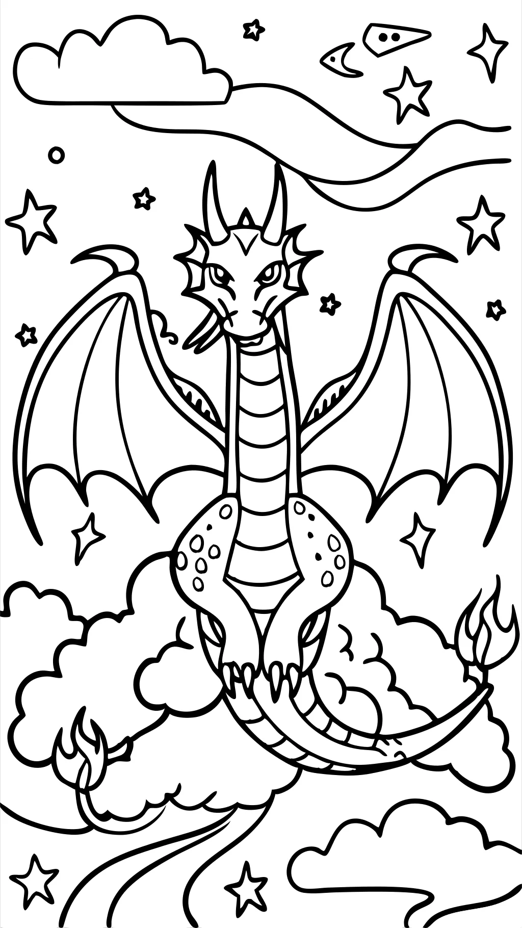 dragon coloring page